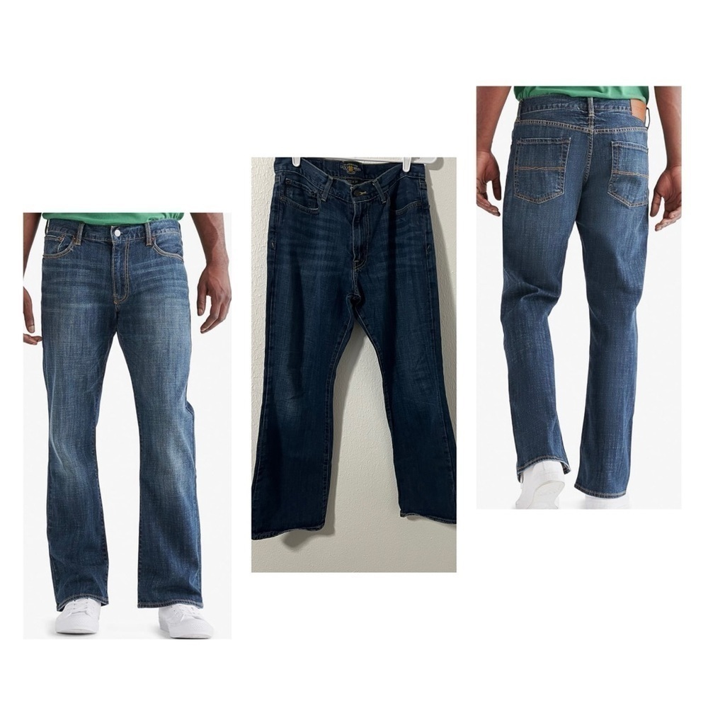 Lucky Brand Men 367 Vintage Bootcut Premium Italian Denim Jeans 32x30 Distressed